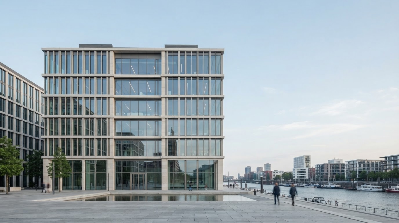 Apex Meridian predictive analytics platform interface represented through architectural visual composition